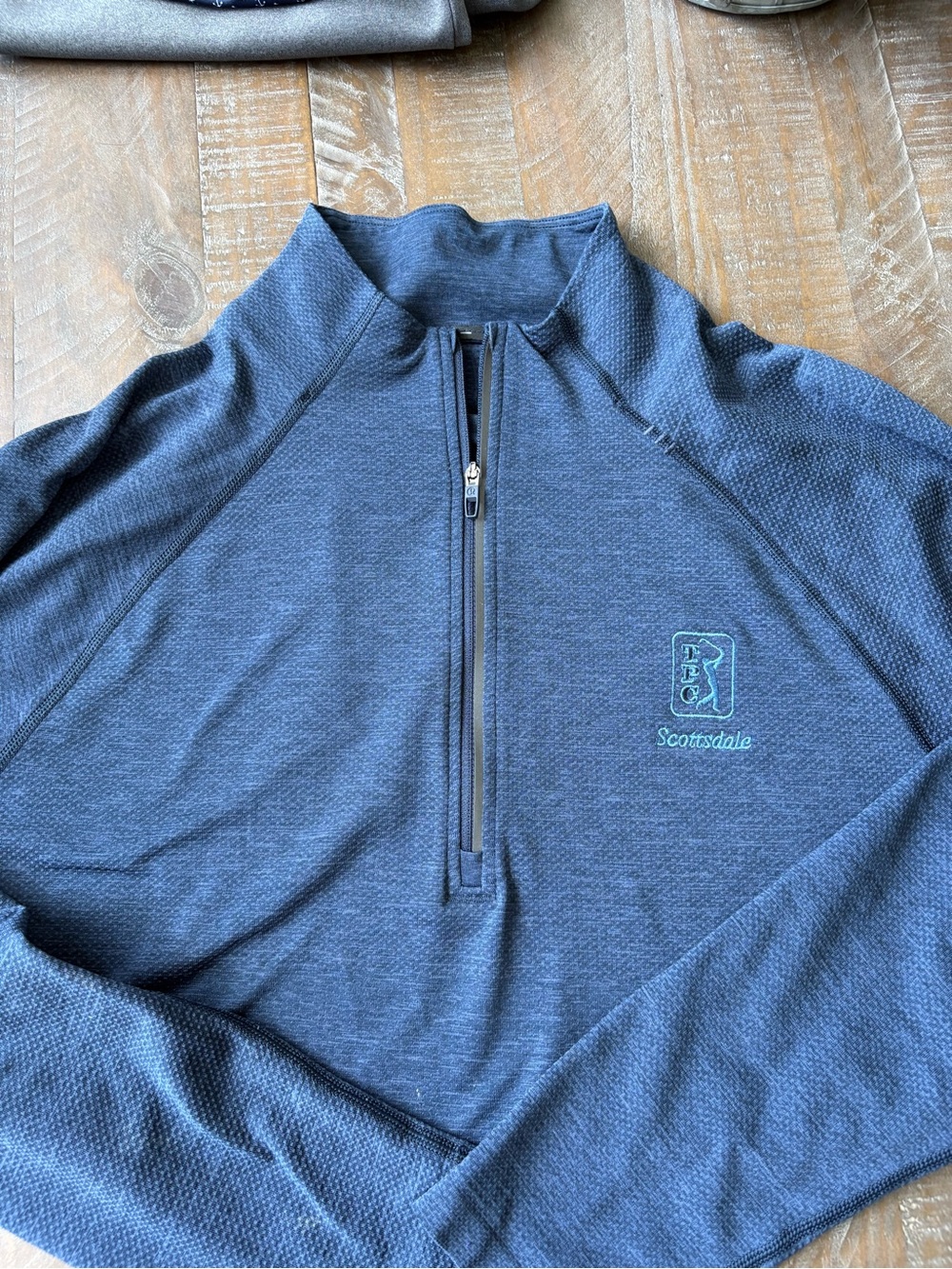 lululemon athletica Men's Heathered Navy Quarter-Zip Pullover